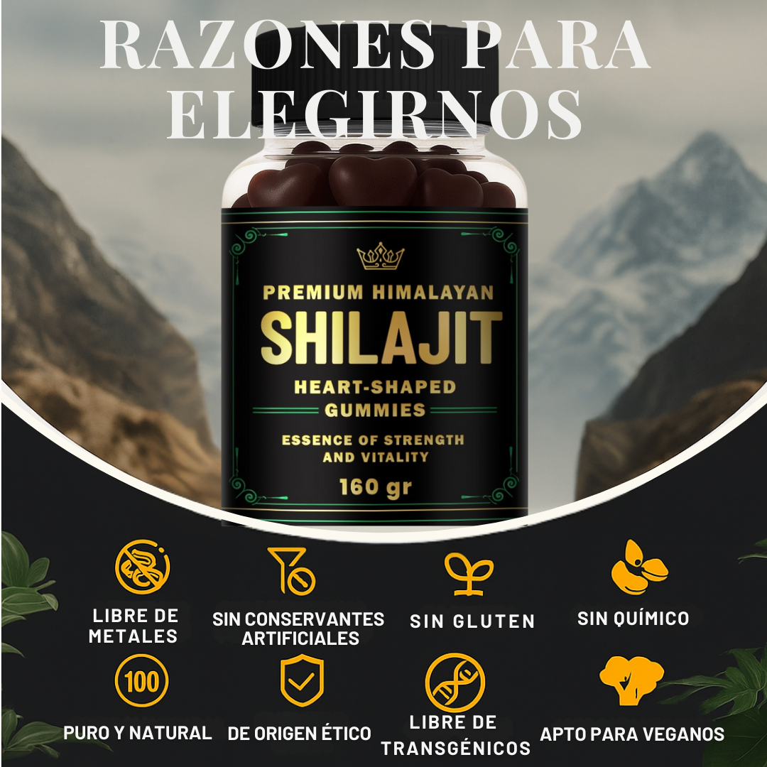 OFERTA 2x1 |Gominolas de Shilajit 100% Puro del Himalaya (160gr)