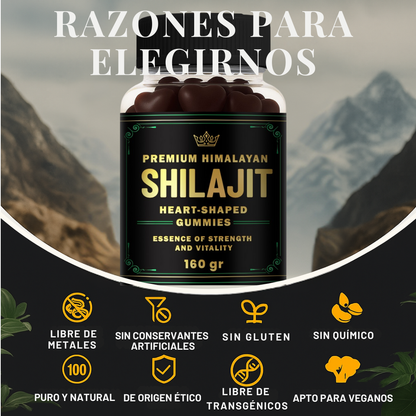 OFERTA 2x1 |Gominolas de Shilajit 100% Puro del Himalaya (160gr)