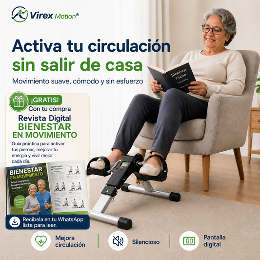 Virex Motion® – Pedalera 2 en 1 para Piernas y Brazos + Revista Gratis