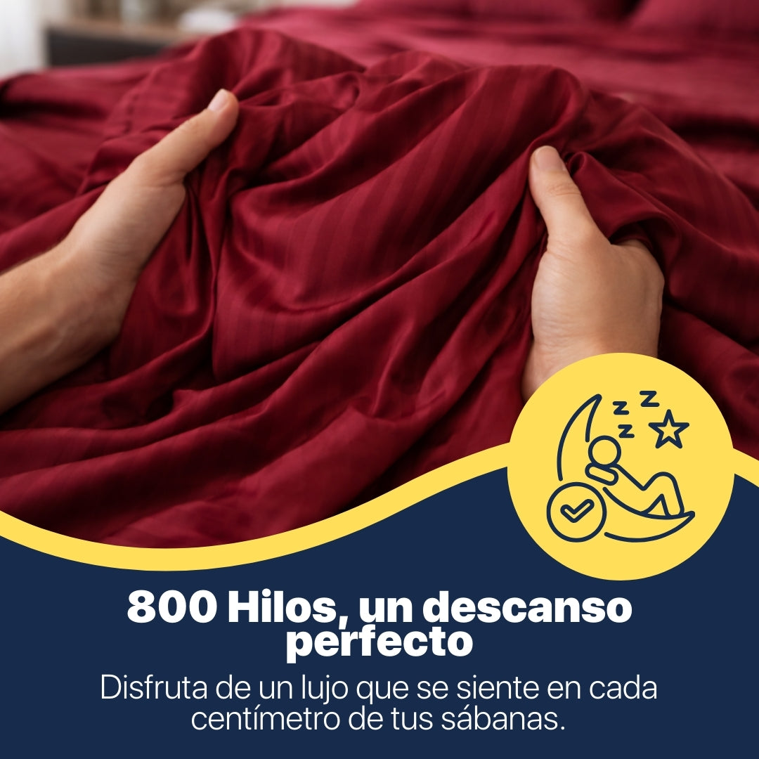 JUEGO SÁBANAS DE LUJO 600 HILOS ALGODÓN - 15 COLORES