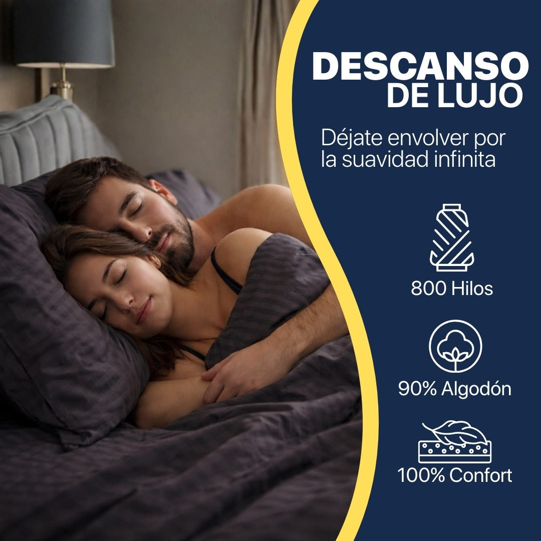 JUEGO SÁBANAS DE LUJO 600 HILOS ALGODÓN - 15 COLORES