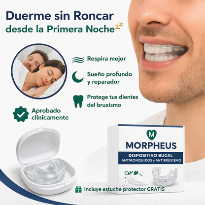 Morpheus – Protector Bucal Antirronquidos y Antibruxismo con Estuche Protector de Regalo